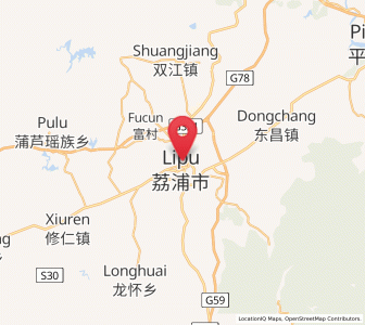 Map of Lipu, Guangxi