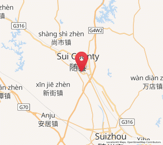 Map of Lishan, Hubei