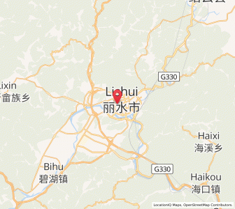 Map of Lishui, Zhejiang