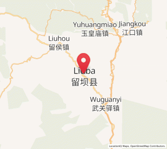 Map of Liuba, Shaanxi