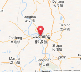 Map of Liucheng, Guangxi