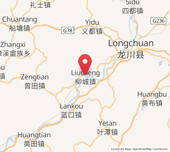 Map of Liucheng, Guangdong