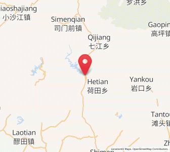Map of Liuduzhai, Hunan