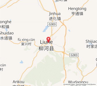 Map of Liuhe, Jilin