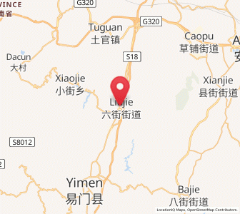 Map of Liujie, Yunnan
