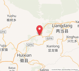 Map of Liulin, Gansu