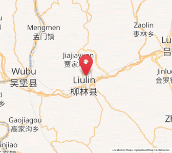 Map of Liulin, Shanxi