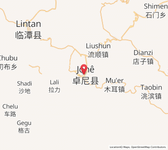 Map of Liulin, Gansu