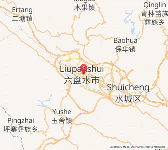 Map of Liupanshui, Guizhou
