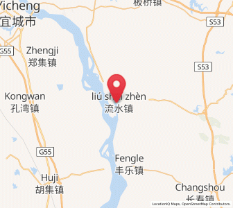 Map of Liushui, Hubei