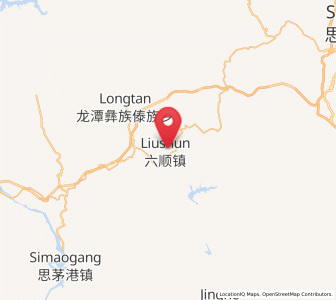 Map of Liushun, Yunnan