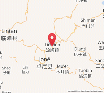 Map of Liushun, Gansu