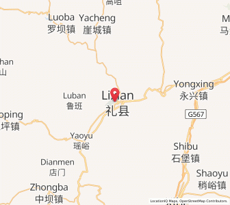 Map of Lixian, Gansu