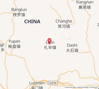 Map of Lixin, Gansu