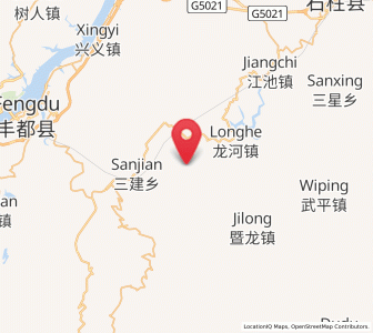 Map of Lizi, Chongqing