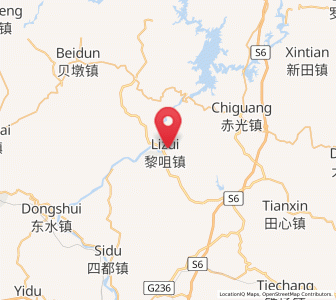 Map of Lizui, Guangdong