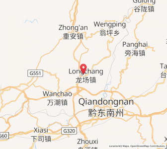 Map of Longchang, Guizhou