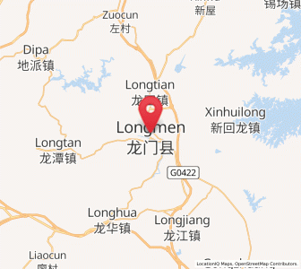 Map of Longcheng, Guangdong