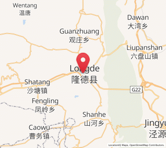 Map of Longde Chengguanzhen, Ningxia Hui Autonomous Region