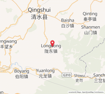 Map of Longdong, Gansu