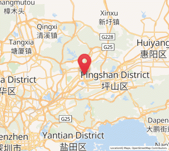 Map of Longgang, Guangdong