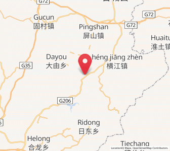 Map of Longgang, Jiangxi