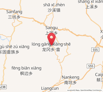Map of Longgang Shezu, Jiangxi