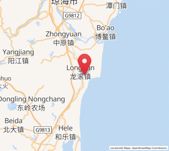 Map of Longgun, Hainan