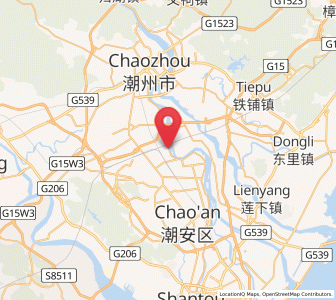 Map of Longhu, Guangdong