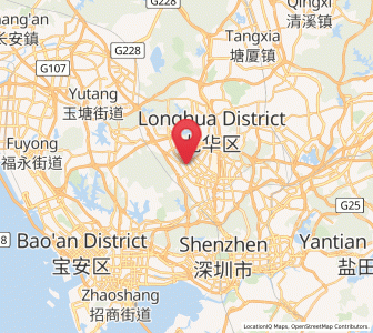 Map of Longhua, Guangdong