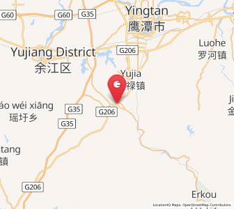 Map of Longhushan, Jiangxi