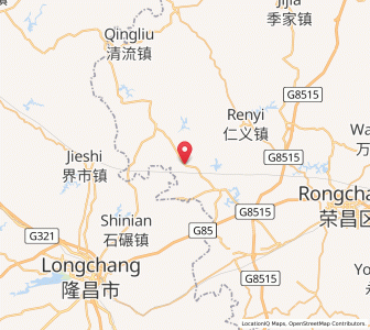 Map of Longji, Chongqing