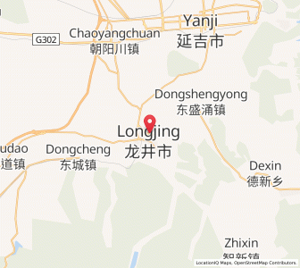 Map of Longjing, Jilin