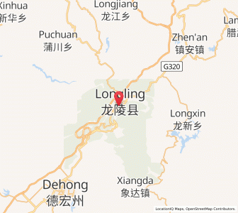 Map of Longling County, Yunnan