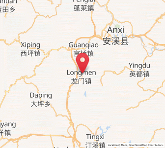 Map of Longmen, Fujian