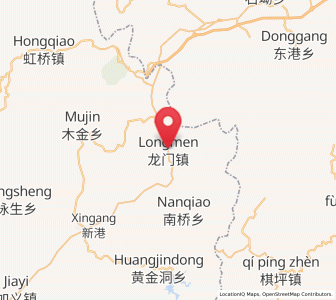 Map of Longmen, Hunan