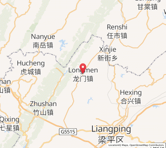 Map of Longmen, Chongqing