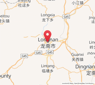 Map of Longnan, Jiangxi