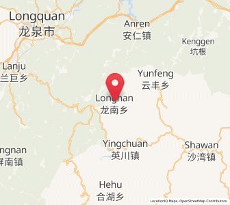 Map of Longnan, Zhejiang