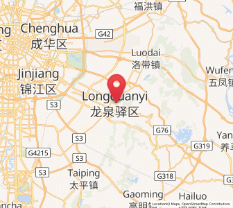 Map of Longquan, Sichuan