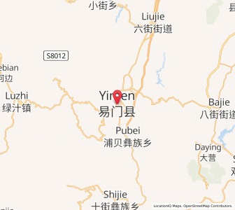 Map of Longquan, Yunnan