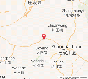 Map of Longshan, Gansu