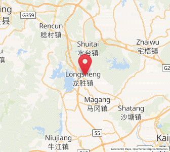 Map of Longsheng, Guangdong