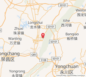 Map of Longtanzi, Chongqing