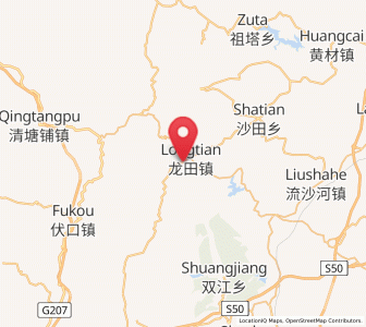 Map of Longtian, Hunan