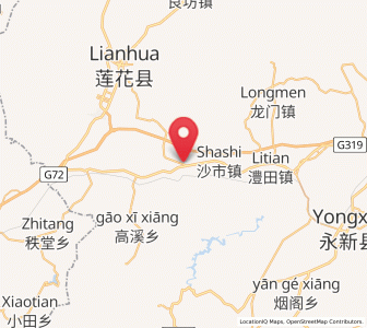 Map of Longtian, Jiangxi