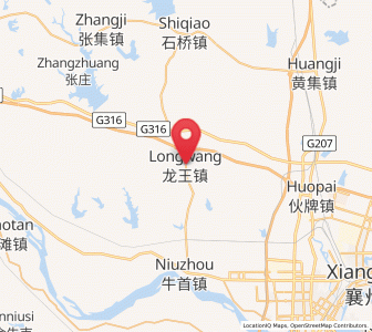 Map of Longwang, Hubei