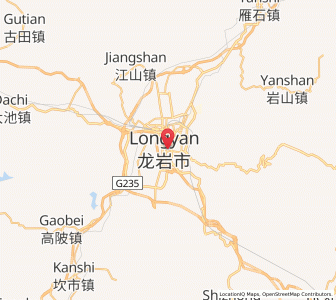 Map of Longyan, Fujian