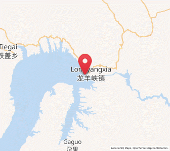 Map of Longyangxia, Qinghai
