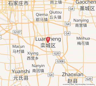 Map of Luancheng, Hebei